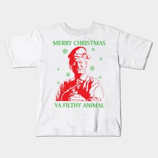 Merry Christmas you filthy animal! Kids T-Shirt